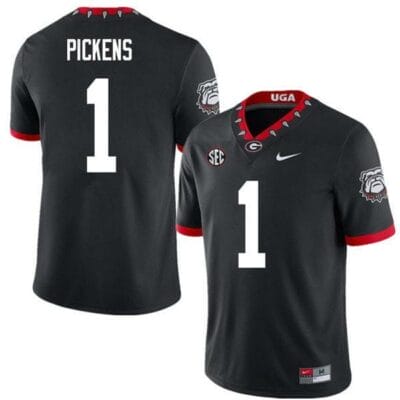 Georgia Bulldogs George Pickens Jersey #1 College Football Game Black Alternative 10 Georgia Bulldogs George Pickens Jersey #1 College Football Game Black Alternative