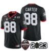 Georgia Bulldogs Jalen Carter Jersey #88 CFP National Champions Patch 2023 – All Stitched Black 4 Georgia Bulldogs Jalen Carter Jersey #88 CFP National Champions Patch 2023 – All Stitched Black