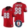 Georgia Bulldogs Jalen Carter Jersey #88 Honoring Vince Dooley Patch – All Stitched Red