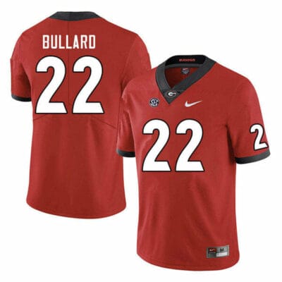 Georgia Bulldogs Javon Bullard Jersey #22 College Football Game Red