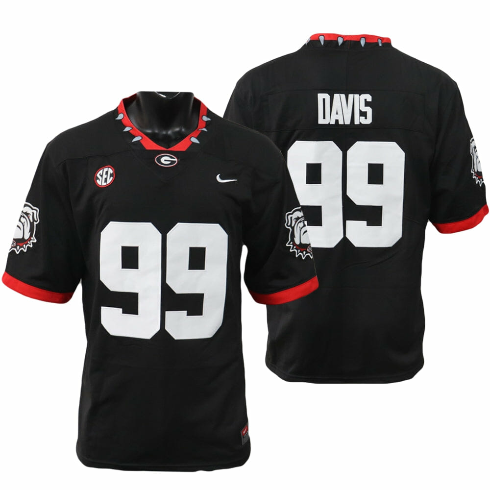 Georgia Bulldogs Jordan Davis Jersey #99 College Football Game Black 1 Georgia Bulldogs Jordan Davis Jersey #99 College Football Game Black