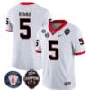 Georgia Bulldogs Kelee Ringo Jersey #5 - Back To Back National Champions College Football White 7 Georgia Bulldogs Kelee Ringo Jersey #5 - Back To Back National Champions College Football White