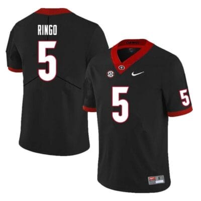 Georgia Bulldogs Kelee Ringo Jersey #5 College Football Game Black