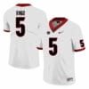 Georgia Bulldogs Kelee Ringo Jersey #5 College Football Game White