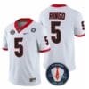 Georgia Bulldogs Kelee Ringo Jersey #5 Honoring Vince Dooley Patch – All Stitched White 4 Georgia Bulldogs Kelee Ringo Jersey #5 Honoring Vince Dooley Patch – All Stitched White