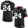 Georgia Bulldogs Malaki Starks Jersey #24 College Football Game Black Alternative