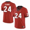 Georgia Bulldogs Malaki Starks Jersey #24 College Football Game Red