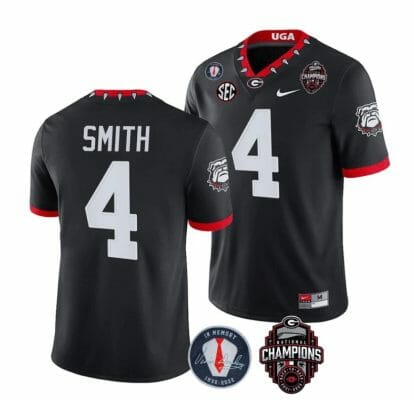 Georgia Bulldogs Nolan Smith Jersey #4 - Back To Back National Champions College Football Black 8 Georgia Bulldogs Nolan Smith Jersey #4 - Back To Back National Champions College Football Black