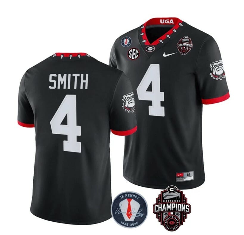 Georgia Bulldogs Nolan Smith Jersey #4 - Back To Back National Champions College Football Black 1 Georgia Bulldogs Nolan Smith Jersey #4 - Back To Back National Champions College Football Black
