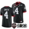 Georgia Bulldogs Nolan Smith Jersey #4 CFP National Champions Patch 2023 – All Stitched Black