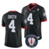 Georgia Bulldogs Nolan Smith Jersey #4 Honoring Vince Dooley Patch – All Stitched Black