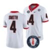 Georgia Bulldogs Nolan Smith Jersey #4 Honoring Vince Dooley Patch – All Stitched White