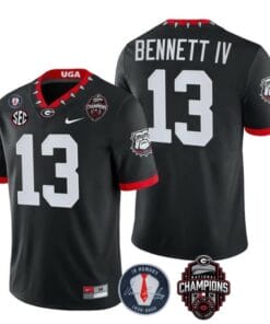 Georgia Bulldogs Stetson Bennett Jersey #13 - Back To Back National Champions College Football Black