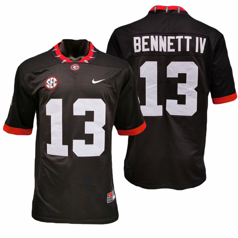 Georgia Bulldogs Stetson Bennett Jersey #13 College Football Game Black 1 Georgia Bulldogs Stetson Bennett Jersey #13 College Football Game Black
