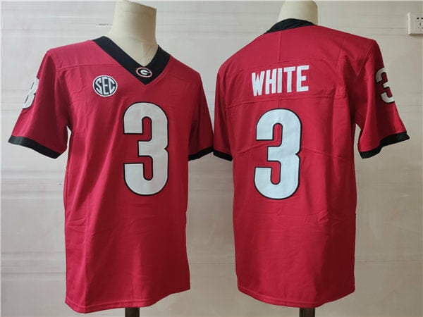 Georgia Bulldogs Zamir White Jersey #3 College Football Game Red 1 Georgia Bulldogs Zamir White Jersey #3 College Football Game Red