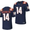 Illinois Fighting Illini Casey Washington Jersey #14 College Football Stitched Navy 2023 6 Illinois Fighting Illini Casey Washington Jersey #14 College Football Stitched Navy 2023
