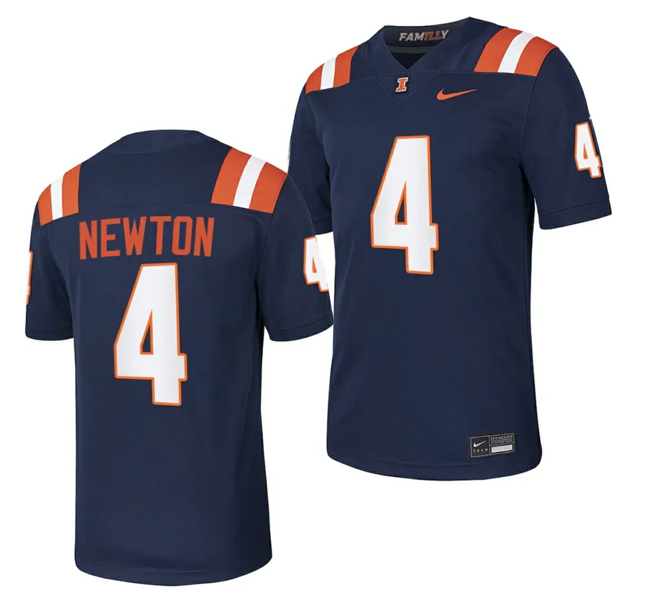 Illinois Fighting Illini Jer'Zhan Newton Jersey #4 College Football Stitched Navy 2023 1 Illinois Fighting Illini Jer'Zhan Newton Jersey #4 College Football Stitched Navy 2023