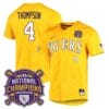 Lsu Tigers Jordan Thompson Jersey #4 National Champions NCAA College Baseball Stitched Gold 2 Lsu Tigers Jordan Thompson Jersey #4 National Champions NCAA College Baseball Stitched Gold