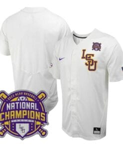 Lsu Tigers National Champions Jersey NCAA College Baseball Stitched White