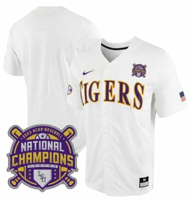 Lsu Tigers National Champions Jersey NCAA College Baseball Stitched White Tigers 6 Lsu Tigers National Champions Jersey NCAA College Baseball Stitched White Tigers