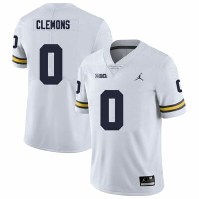 Michigan Wolverines Darrius Clemons Jersey #0 College Football Game White 10 Michigan Wolverines Darrius Clemons Jersey #0 College Football Game White