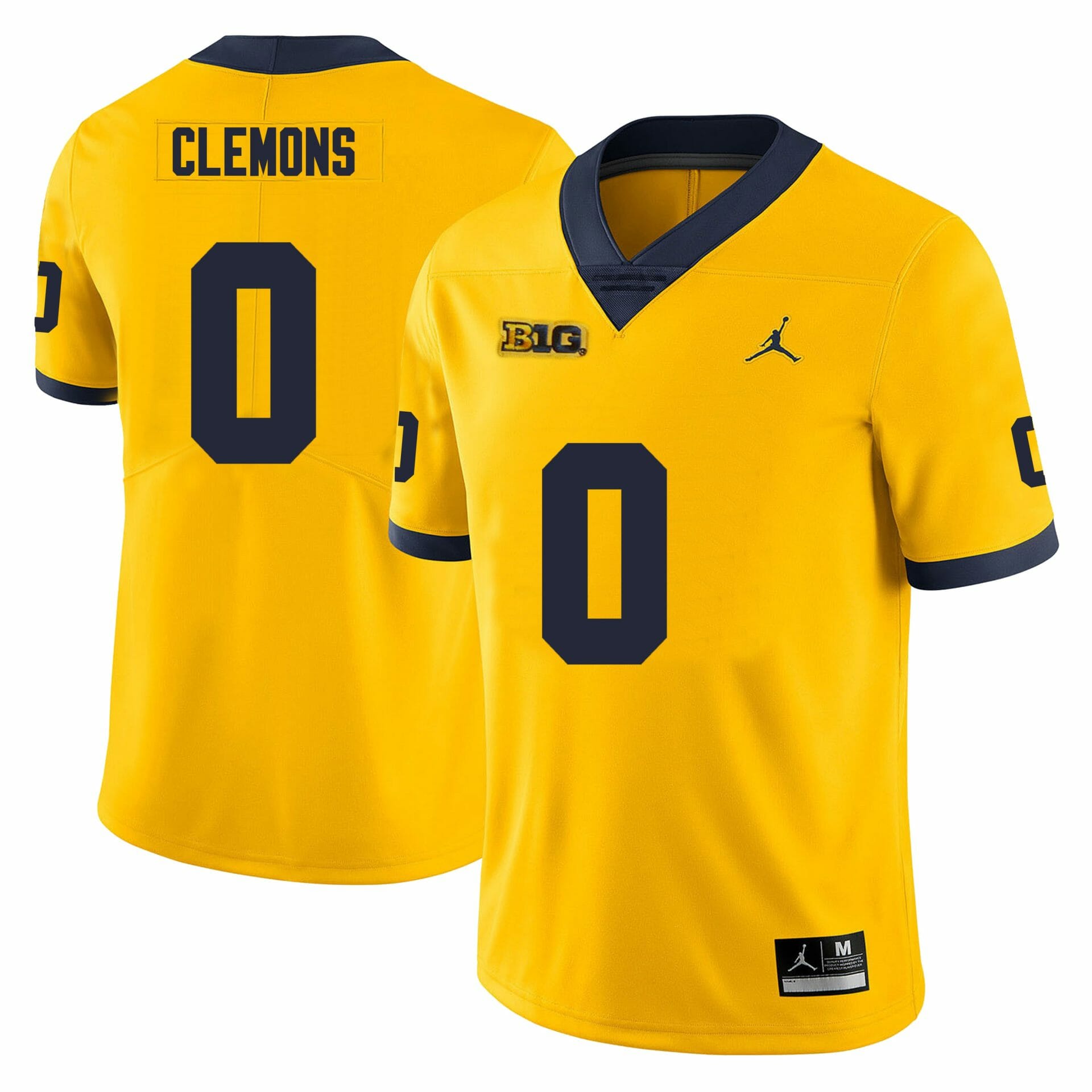 Michigan Wolverines Darrius Clemons Jersey #0 College Football Game Yellow 1 Michigan Wolverines Darrius Clemons Jersey #0 College Football Game Yellow