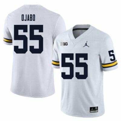 Michigan Wolverines David Ojabo Jersey #55 College Football Game White 10 Michigan Wolverines David Ojabo Jersey #55 College Football Game White