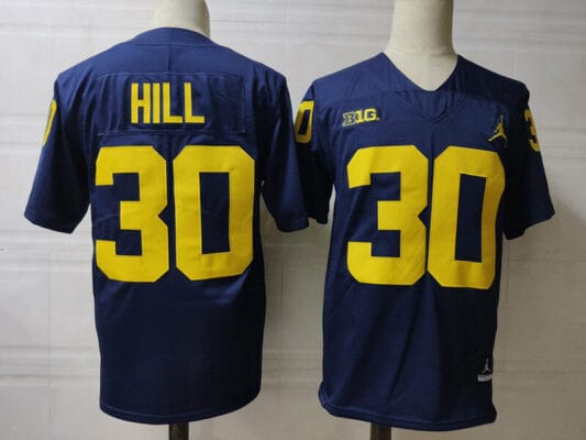 Michigan Wolverines Daxton Hill Jersey #30 College Football Game Navy