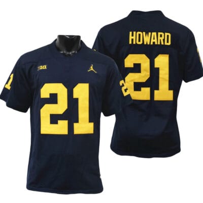 Michigan Wolverines Desmond Howard Jersey #21 College Football Game Navy