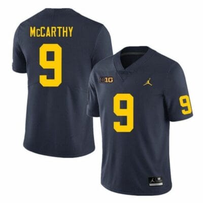 Michigan Wolverines JJ McCarthy Jersey #9 College Football Game Navy
