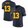 Michigan Wolverines Jack Tuttle Jersey #13 College Football Game Navy