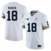 Michigan Wolverines Jesse Madden Jersey #18 College Football Game White