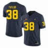 Michigan Wolverines Joe Taylor Jersey #18 College Football Game Navy