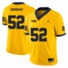 Michigan Wolverines Karsen Barnhart Jersey #52 College Football Game Yellow 6 Michigan Wolverines Karsen Barnhart Jersey #52 College Football Game Yellow
