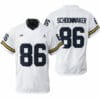 Michigan Wolverines Luke Schoonmaker Jersey #86 College Football Game White