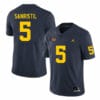 Michigan Wolverines Mike Sainristil Jersey #5 College Football Game Navy 7 Michigan Wolverines Mike Sainristil Jersey #5 College Football Game Navy
