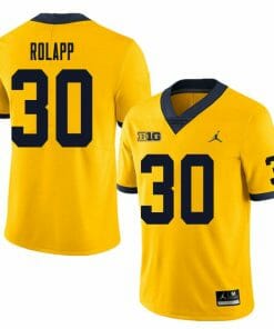 Michigan Wolverines Will Rolapp Jersey #30 College Football Game Yellow