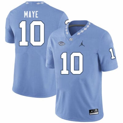 North Carolina Tar Heels Drake Maye Jersey #10 College Football Blue