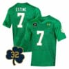 Notre Dame Audric Estime Jersey #7 College Football Johnny Lujack Patch 32 Green