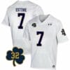 Notre Dame Audric Estime Jersey #7 College Football Johnny Lujack Patch 32 White