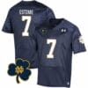 Notre Dame Audric Estime Jersey #7 College Football Johnny Lujack Patch Navy