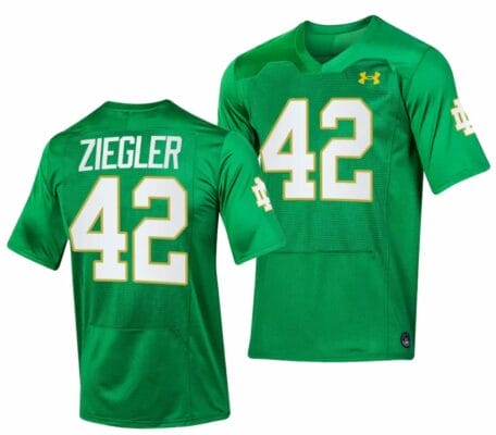 Notre Dame Fighting Irish Nolan Ziegler Jersey #42 Replica College Football 2023 Green
