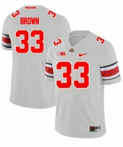 Ohio State Buckeyes Devin Brown Jersey #33 College Football Game Gray