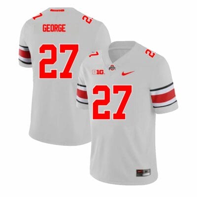 Ohio State Buckeyes Eddie George Jersey #27 College Football Game Gray