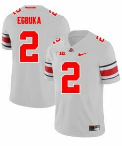 Ohio State Buckeyes Emeka Egbuka Jersey #2 College Football Game Gray