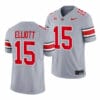 Ohio State Buckeyes Ezekiel Elliott Jersey #15 College Football Game Gray