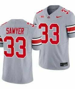 Ohio State Buckeyes Jack Sawyer Jersey #33 College Football Game Gray