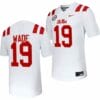 Ole Miss Rebels Dayton Wade Jersey #19 Untouchable College Football 2023 White