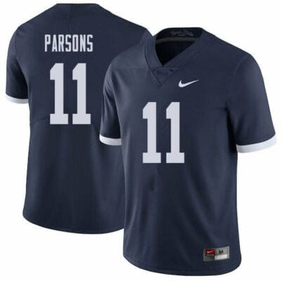Penn State Micah Parsons Jersey #11 College Football Game Navy With Name Retro