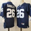 Penn State Saquon Barkley Jersey #26 College Football Game Navy With Name